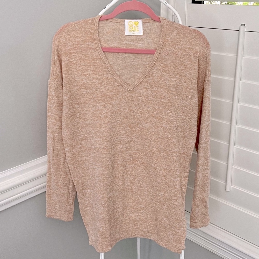 Peace Love Cake Boutique Peach Sweater